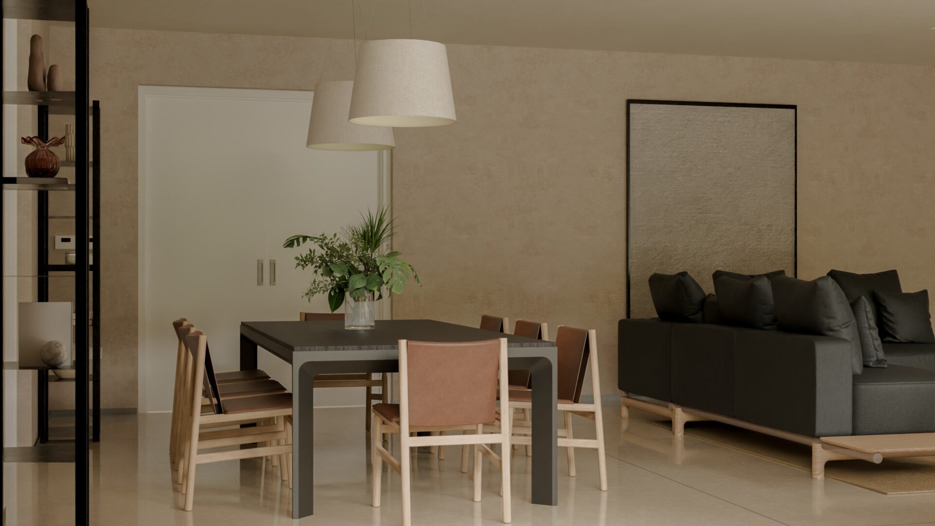 Un living comedor pensado para reunirse, en una casa que es punto de encuentro de familia y amigos